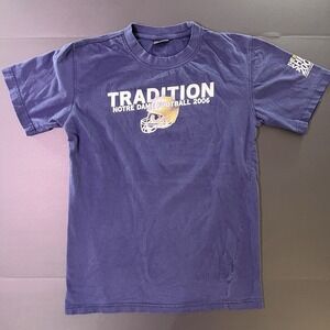 Notre Dame Fighting Irish 2006 Football Tradition Graphic Tshirt Men's M Blue